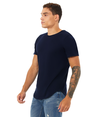 Mens Jersey Curved Hem Tee NAVY Side