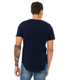 Mens Jersey Curved Hem Tee NAVY Back