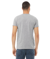 Unisex CVC V-Neck Tee ATHLETIC HEATHER Back