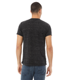 Unisex Textured V-Neck Tee BLACK MARBLE (91P/9C) Back