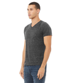 Unisex Textured V-Neck Tee CHARCOAL MARBLE (91P/9C) Side