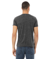 Unisex Textured V-Neck Tee CHARCOAL MARBLE (91P/9C) Back