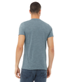 Unisex Textured V-Neck Tee DENIM SLUB (50P/37.5C/12.5) Back