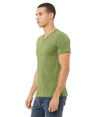 Unisex CVC V-Neck Tee HEATHER GREEN Side