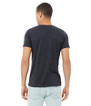 Unisex CVC V-Neck Tee HEATHER NAVY Back