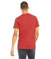 Unisex CVC V-Neck Tee HEATHER RED Back