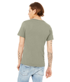 Unisex CVC V-Neck Tee HEATHER STONE Back