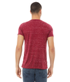 Unisex Textured V-Neck Tee MAROON MARBLE (91P/9C) Back