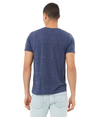 Unisex Textured V-Neck Tee NAVY MARBLE (91P/9C) Back