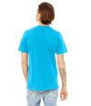 Unisex CVC V-Neck Tee NEON BLUE Back