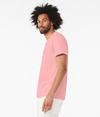 Unisex Jersey V-Neck Tee PINK Side