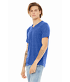 Unisex Textured V-Neck Tee TRUE ROYAL MARBLE (91P/9C) Side