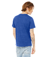 Unisex Textured V-Neck Tee TRUE ROYAL MARBLE (91P/9C) Back