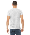 Unisex Textured V-Neck Tee WHITE MARBLE (91P/9C) Back