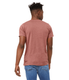 Unisex CVC V-Neck Tee HEATHER MAUVE Back