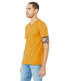 Unisex Jersey V-Neck Tee MUSTARD Side