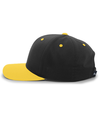 Cotton Poly Cap BLACK/GOLD lside