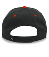 Cotton Poly Cap BLACK/ORANGE Back