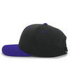 Cotton Poly Cap BLACK/PURPLE lside