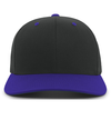 Cotton Poly Cap BLACK/PURPLE Front