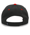 Cotton Poly Cap BLACK/RED Back