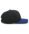 Cotton Poly Cap BLACK/ROYAL rside