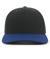 Cotton Poly Cap BLACK/ROYAL Front