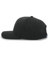 Cotton Poly Cap BLACK lside