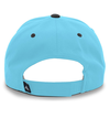 Cotton Poly Cap BLUE TEAL/BLACK Back