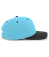 Cotton Poly Cap BLUE TEAL/BLACK rside