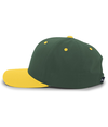 Cotton Poly Cap DARK GREEN/GOLD lside