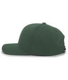 Cotton Poly Cap DARK GREEN lside