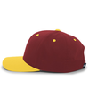 Cotton Poly Cap MAROON/GOLD lside