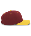 Cotton Poly Cap MAROON/GOLD rside
