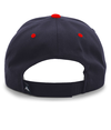 Cotton Poly Cap NAVY/RED Back