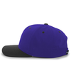 Cotton Poly Cap PURPLE/BLACK lside