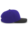 Cotton Poly Cap PURPLE/BLACK rside
