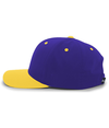 Cotton Poly Cap PURPLE/GOLD lside