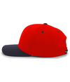 Cotton Poly Cap RED/NAVY lside
