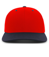 Cotton Poly Cap RED/NAVY Front