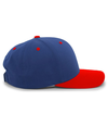 Cotton Poly Cap ROYAL/RED rside