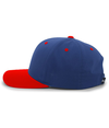 Cotton Poly Cap ROYAL/RED lside