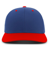 Cotton Poly Cap ROYAL/RED Back