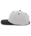 Cotton Poly Cap SILVER/BLACK lside