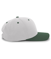 Cotton Poly Cap SILVER/DARK GREEN rside