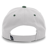 Cotton Poly Cap SILVER/DARK GREEN Back