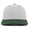 Cotton Poly Cap SILVER/DARK GREEN Front