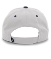 Cotton Poly Cap SILVER/NAVY Back