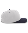 Cotton Poly Cap SILVER/NAVY rside