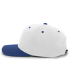 Cotton Poly Cap SILVER/ROYAL lside
